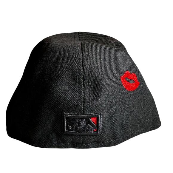 Vintage New York Yankees 1999 World Series Red Lips Cap Hat Black Size 7 3/8 MLB - Picture 4 of 6